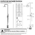 Watermark Brushed Nickel Dual Shower Handset Combo Outdoor Round 10" Head 316SUS - Image 14