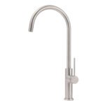 Brushed Nickel 435mm Tall Slim Round Kitchen Laundry Sink Mixer Faucet Tap Spout - Image 3