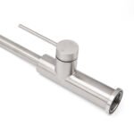 Brushed Nickel 435mm Tall Slim Round Kitchen Laundry Sink Mixer Faucet Tap Spout - Image 5