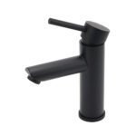 WELS Black 7.5L/min Kitchen Laundry Round Basin Mixer Vanity Sink Faucet Tap Set - Image 2