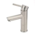 WELS Kitchen Laundry Round Basin Mixer Vanity Sink Faucet Tap Nickel Brushed Set - Image 2