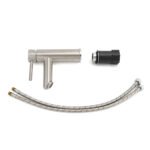 WELS Kitchen Laundry Round Basin Mixer Vanity Sink Faucet Tap Nickel Brushed Set - Image 7