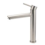 WELS Bathroom Laundry Round Basin Mixer Vanity Sink Faucet Tap Silver Brushed - Image 2