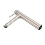 WELS Bathroom Laundry Round Basin Mixer Vanity Sink Faucet Tap Silver Brushed - Image 6