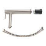WELS Bathroom Laundry Round Basin Mixer Vanity Sink Faucet Tap Silver Brushed - Image 7