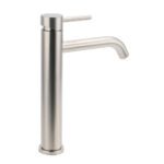 WELS Bathroom Laundry Round Basin Mixer Vanity Sink Faucet Tap Silver Brushed - Image 3