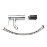 WELS Round Curve Kitchen Laundry Short Basin Mixer Vanity Sink Faucet Tap Chrome - Image 7