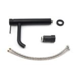Matt Black Tall Laundry Round Curve Spout Basin Mixer Vanity Sink Faucet Tapware - Image 7