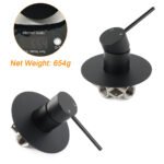 Matt Black Round Bath Concealed Shower Mixer Valve Hot Cold Water Tap Watermark - Image 3