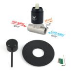 Matt Black Round Bath Concealed Shower Mixer Valve Hot Cold Water Tap Watermark - Image 4