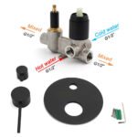 Stainless Steel Black Round Shower Mixer Diverter Lead Free Healthy For Bath Set - Image 4