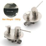 AU Round Stainless Steel Shower Mixer Diverter Brushed Nickel For Bathroom Sets - Image 3