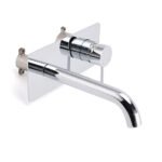 WELS Chrome Round Wall Mounted Basin Vanity Mixer Bath Tub Bubble Faucet Spout - Image 3