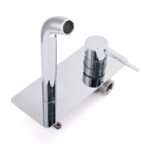 WELS Chrome Round Wall Mounted Basin Vanity Mixer Bath Tub Bubble Faucet Spout - Image 4