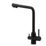 Matt Black 3 Ways Kitchen Mixer Tap Pury Water Sink Faucet 360 Swivel Spout Outlet