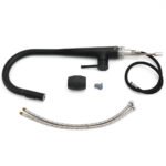Round Matt Black Pull Out Kitchen Sink Tap Laundry Basin Mixer 2 Way Spout Set - Image 7