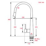 Matte White 2 Modes Spray Kitchen Mixer Pull Out Sink Tap Laundry Swivel Faucet - Image 8