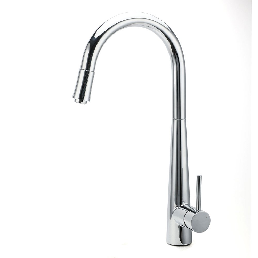 V1233-KRD515CR-202602062200-00 WELS Chrome Pull Out Kitchen Sink Tap Round Basin Mixer Faucet Flexible Spout - Image 1