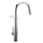 WELS Chrome Pull Out Kitchen Sink Tap Round Basin Mixer Faucet Flexible Spout - Image 3