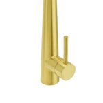Round Brushed Gold Pull Out Kitchen Sink Tap Basin Mixer Faucet Flexible Spout - Image 5