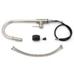Brushed Nickel 2 Way Spray Kitchen Mixer Tap Pull Out Sink Laundry Swivel Faucet - Image 7