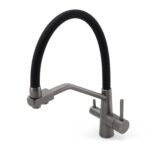 NEW Gun Metal Grey 3-Way Drink Pure Water Kitchen Mixer Pull Out Spout Sink Tap - Image 7