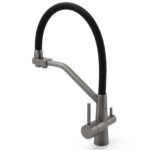 NEW Gun Metal Grey 3-Way Drink Pure Water Kitchen Mixer Pull Out Spout Sink Tap - Image 8