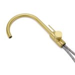 Brushed Gold Bath Tub Mixer Tap Free Standing Faucet Filler Spout Hot Cold Water - Image 5