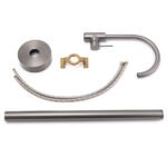 Gun Metal Bathroom Free Standing Hot Cold Water Mixer Tap Bath Tub Filler Spout - Image 7