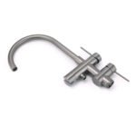 Gun Metal Bathtub Mixer Tap Free Standing Faucet Spout With Handheld Shower Set - Image 4