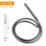Gun Metal Bathtub Mixer Tap Free Standing Faucet Spout With Handheld Shower Set - Image 6