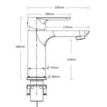 Brushed Gold Round Short Bathroom Vanity Laundry Chrome Basin Mixer Faucet Tap - Image 8