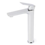WELS Bathroom Chrome Round Tall Basin Mixer Vanity Faucet Laundry Counter Tap - Image 2