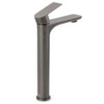 WELS Gun Metal Grey Round High Rise Basin Mixer Bathroom Vanity Faucet Tapware - Image 3