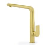 NEW ARRIVAL WELS Brushed Gold Round Kitchen Mixer Sink Tap Laundry Faucet Spout - Image 3