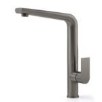 Luxury Gun Metal Round Kitchen Mixer Sink Tap Swivel Laundry Faucet Spout WELS - Image 3