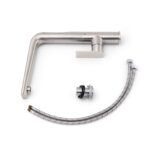 Brushed Nickel New Design Kitchen Mixer Sink Tap Laundry Faucet Swivel Spout - Image 8