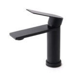 Matt Black Round Bathroom Basin Mixer Vanity Sink Faucet Spout Laundry Tap WELS - Image 2