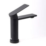 Matt Black Round Bathroom Basin Mixer Vanity Sink Faucet Spout Laundry Tap WELS - Image 3
