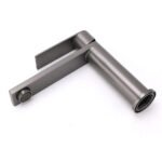 Gun Metal Rounded Square Short Basin Mixer Vanity Sink Faucet Laundry Spout Tap - Image 4