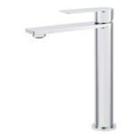 WELS Polished Chrome Tall Basin Mixer Vanity Sink Faucet Spout Laundry Flat Tap