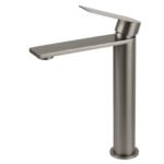 WELS Square Tall Flat Handle Basin Mixer Vanity Sink Faucet Spout Gun Metal Gey - Image 2