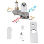 Watermark Chrome Square Shower Mixer Diverter Tap Valve For Shower Combo Spout - Image 4