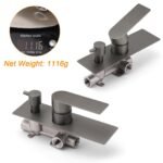 Gun Metal Grey Square Wall Mounted Shower Mixer Diverter 2 Ways Switch Valve Set - Image 3