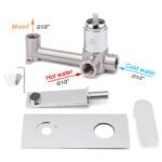 WELS 4.5L/m Chrome Square Wall Mounted Basin Mixer Laundry Faucet Tap Spout Set - Image 7