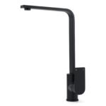 WELS Matte Black High Rise Gooseneck Kitchen Sink Laundry Mixer Faucet Tapware - Image 3