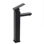 Matt Black Tall Square Basin Mixer Vanity Laundry Counter Sink Faucet Tap Outlet - Image 3