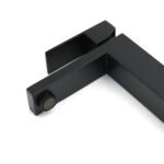 Matt Black Square Basin Counter Flick Mixer Tap Bathroom Vanity Faucet Outlet - Image 4