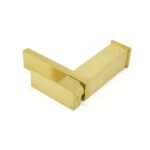 Brushed Gold 165mm Square Basin Mixer Faucet Hot Cold Tap Kitchen Laundry Vanity - Image 5