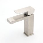 Square Classic 6L/m Basin Vessel Mixer Faucet Tap Kitchen Laundry Brushed Nickel - Image 2